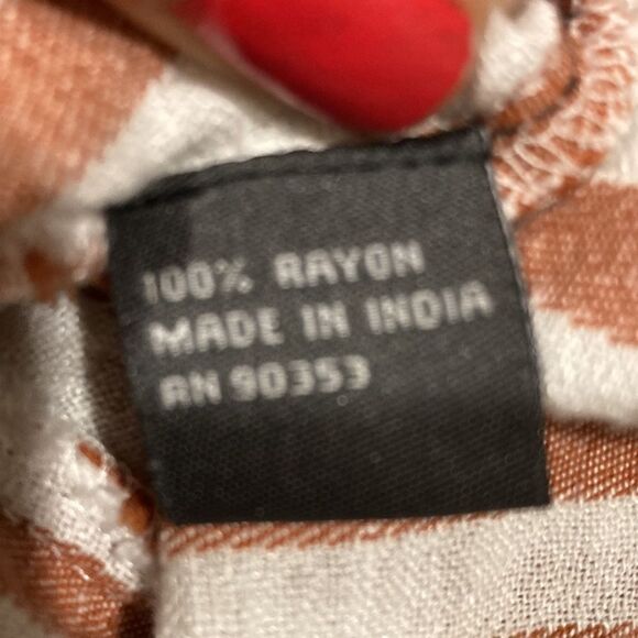 J Gee Orange and white striped Midi dress Medium - Picture 2 of 5